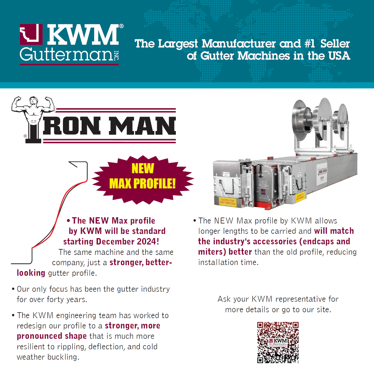 KWM Gutterman Max Profile Gutter Machine Overview Brochure